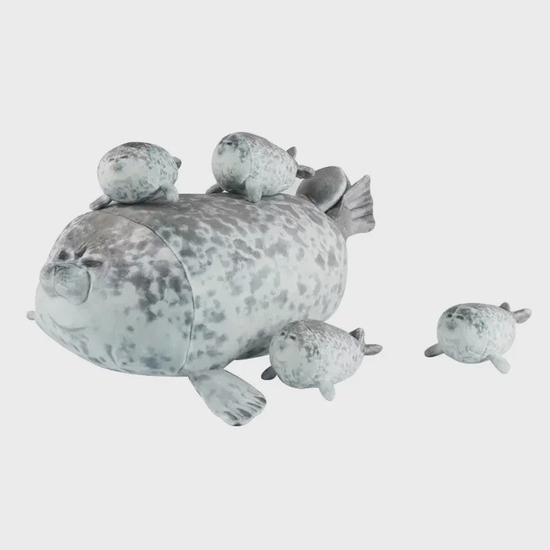 Knuffel Zeedier Moeder en Kind - 5-delige Pluche Set (40cm)
