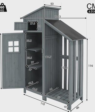 Houten Tuinkast - Duurzaam & Waterdicht - Ideaal voor Tuin, Terras en Balkon