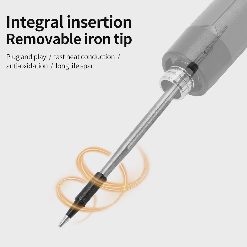 Draagbare USB Soldeerbout Set met Digitaal Display en Temperatuurregeling (300-420℃)