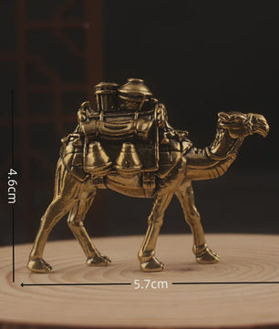 Set van 2 Bronzen Kamelen Ornamenten - Reis Souvenir & Desktop Decoratie