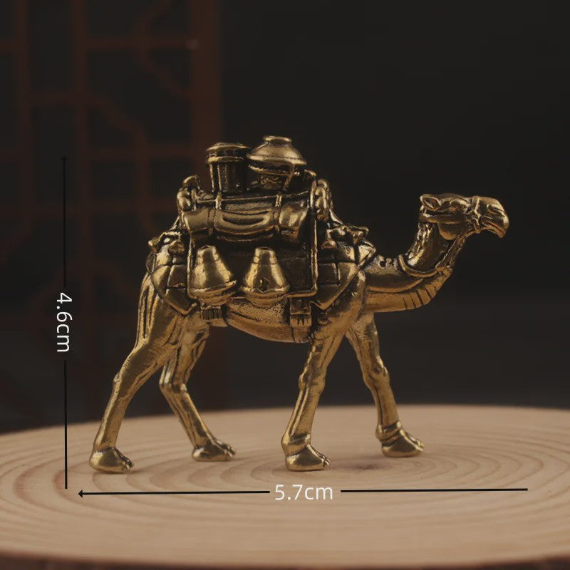 Set van 2 Bronzen Kamelen Ornamenten - Reis Souvenir & Desktop Decoratie