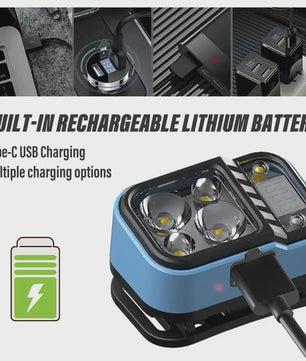 Oplaadbare LED Hoofdlamp met Sensor, Batterij Indicator & Waterdicht Ontwerp - Super Fel