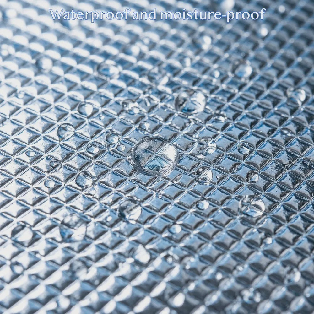 Dubbelzijdig Reflecterend Aluminium Folie Isolatiemateriaal - 6/9mm dik, 50x200cm - Voor Ramen, RVs, Garagedeuren & Meer