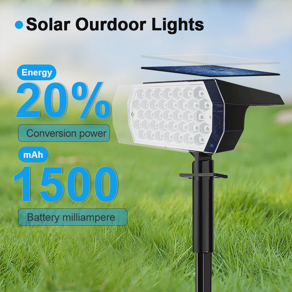 4x RGB LED Solar Tuinspots - Kleurrijk Verlichtingspakket - Waterdicht & 7 Modi