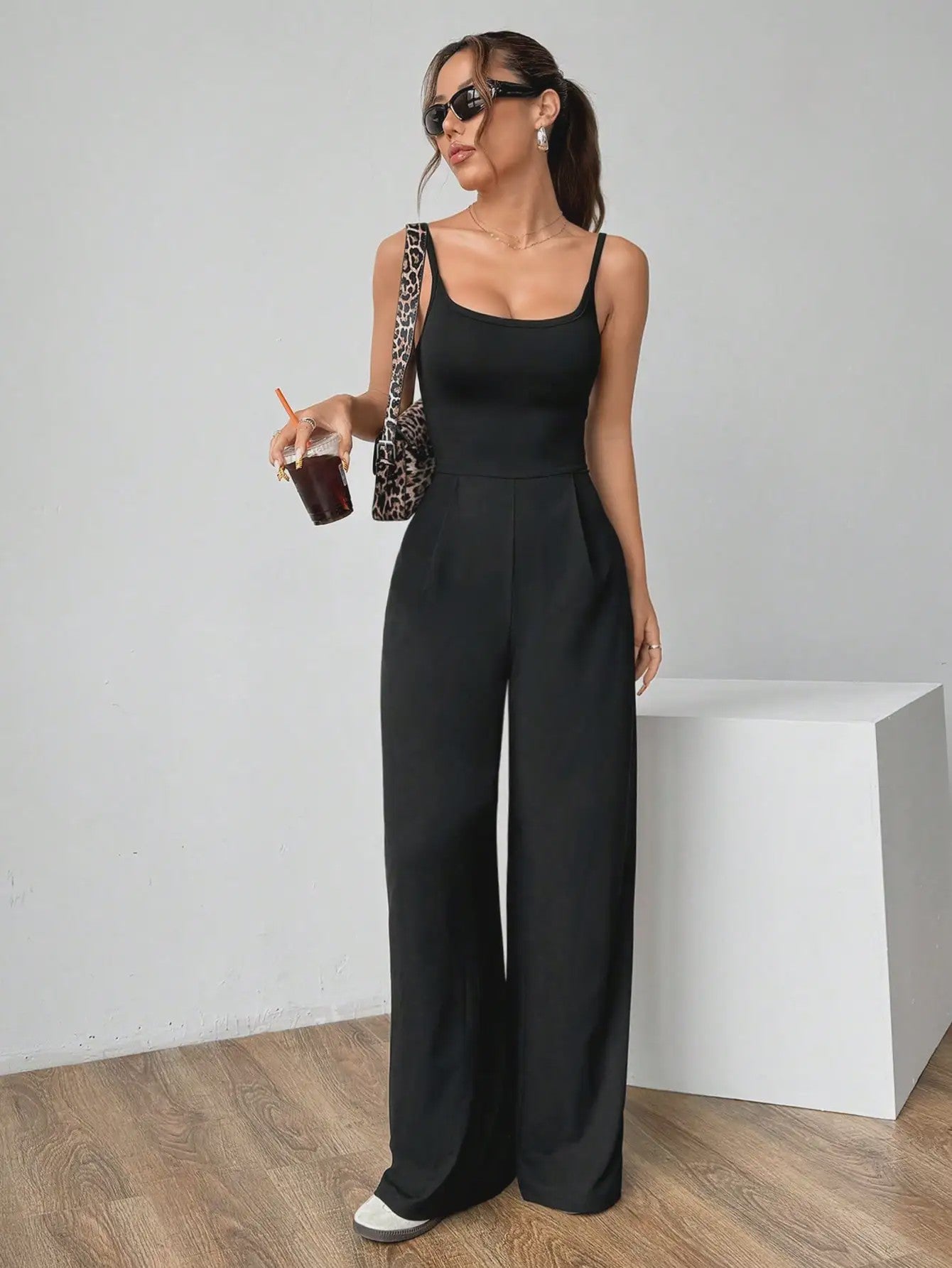 Elegante Dames Jumpsuit met Halterband - Perfect voor Lente, Zomer & Herfst