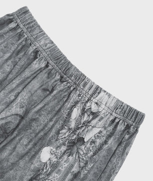 Plus Size Wijde Leg Broek Dames met Bloemenprint