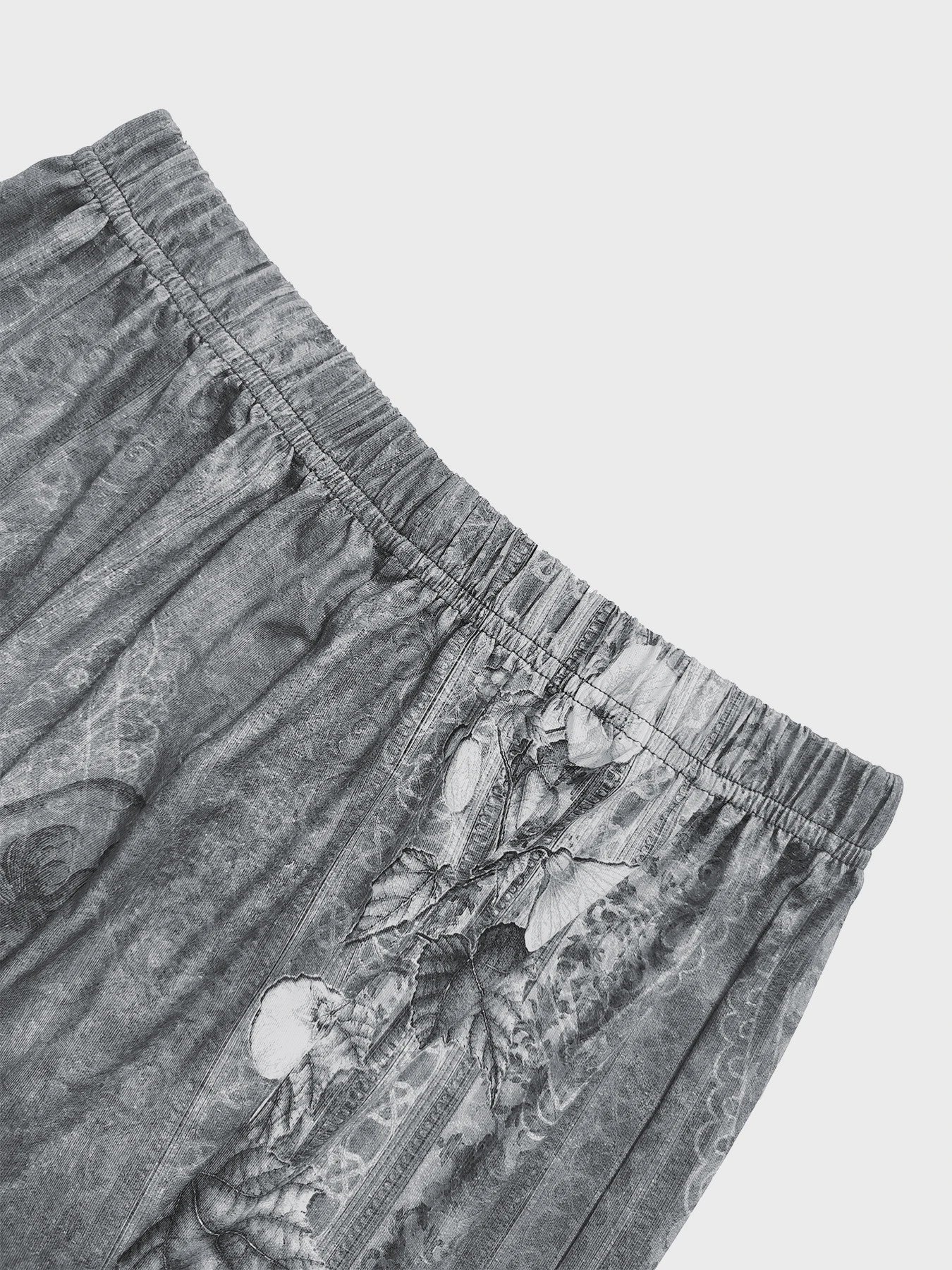 Plus Size Wijde Leg Broek Dames met Bloemenprint