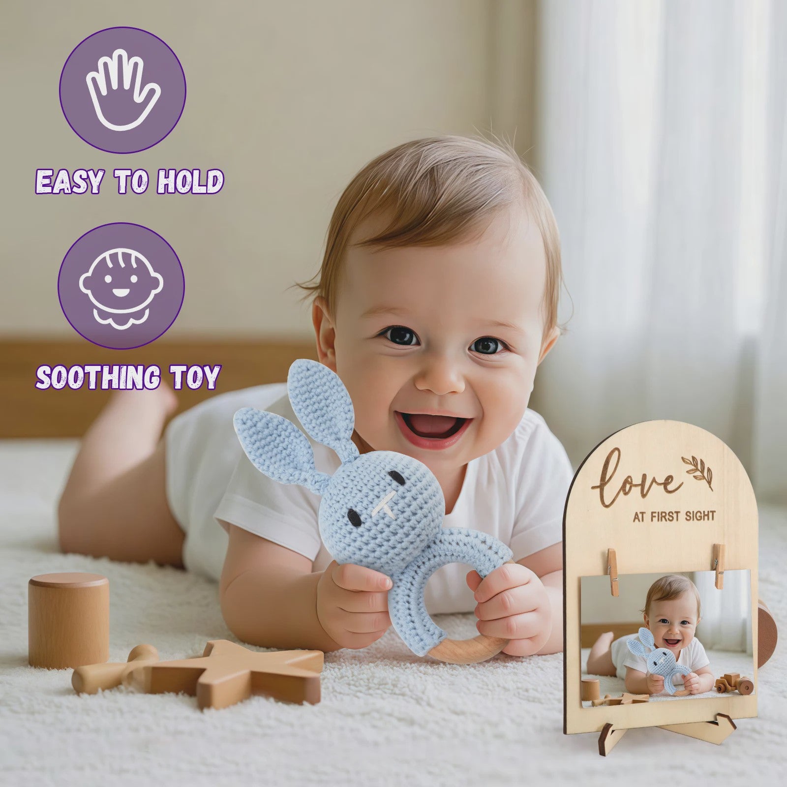 Babyshower Cadeauset Jongen - 12 Delig met Slab, Knuffel, Dekentje, Sokjes & Meer