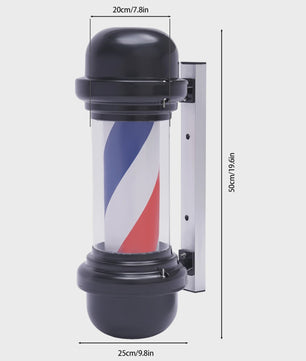 Klassieke Roterende LED Barber Pole - 50cm - Rood, Wit, Blauw - Kapperszaak Verlichting