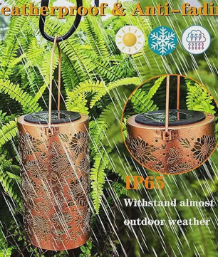 Zonnebloem Lantaarn: Waterdichte Buitenlamp met Licht- en Schaduweffect, Solar Powered voor Tuinpad, Gazon, Patio Decoratie
