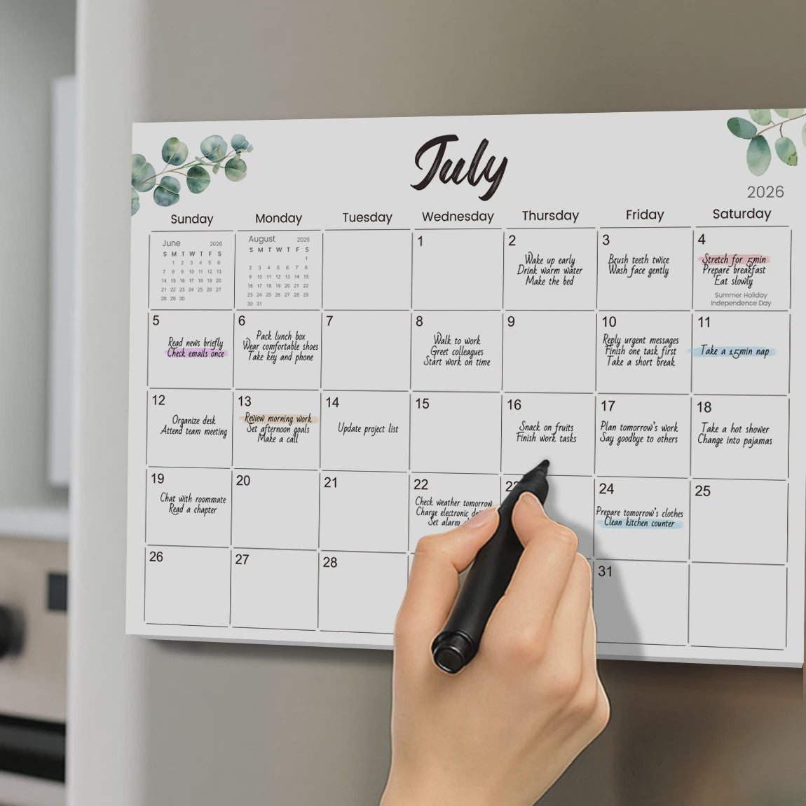 Magnetische Koelkast Kalender 2026-2027 | Maandplanner & Keuken Organizer