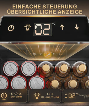 89L Drankenkoelkast met No Frost, Dubbel Glas & Omkeerde Deur - Energieklasse B