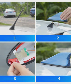 Universele Haaienvin Antenne Cover met Carbon Fiber Look - Verbeter uw Autoradio Signaal