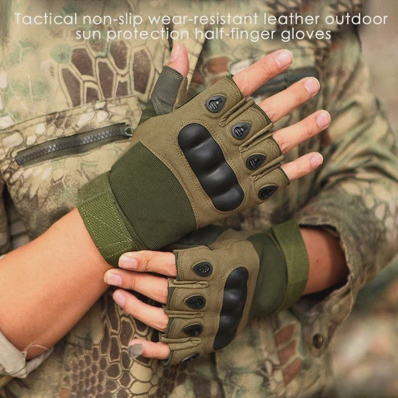 Outdoor Fitness Handschoenen Halve Vinger - Schokbestendig & Ademend voor Sport, Fietsen, Motorrijden