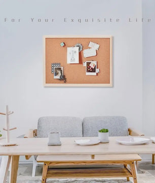 Houten Kurkbord met Houten Frame - Decoratieve Wanddecoratie & Fotowand