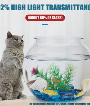 Ronde Plastic Vissenkom - Duurzaam Desktop Aquarium voor Kleine Vissen