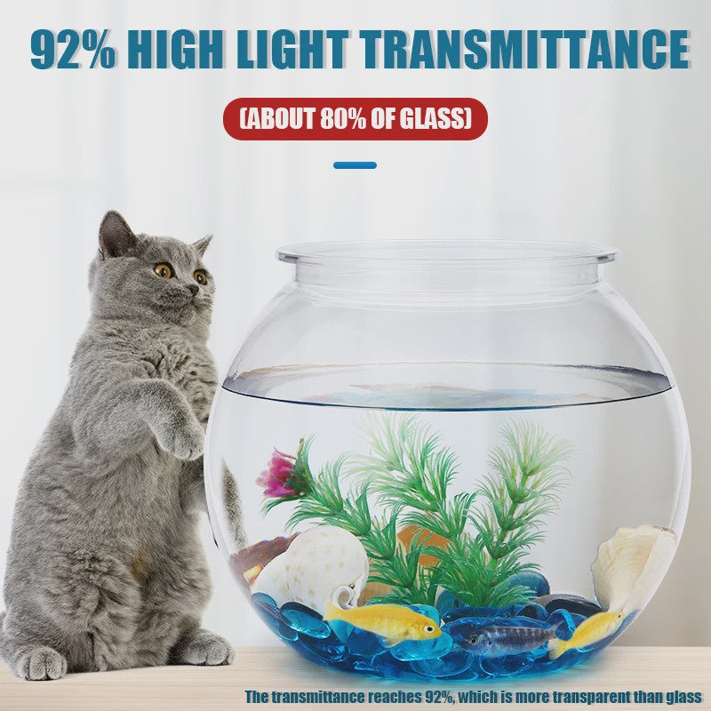 Ronde Plastic Vissenkom - Duurzaam Desktop Aquarium voor Kleine Vissen