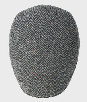 Heren Visgraat Wolmix Flat Cap - Stijlvolle Newsboy & Gatsby Pet voor Winter & Outdoor