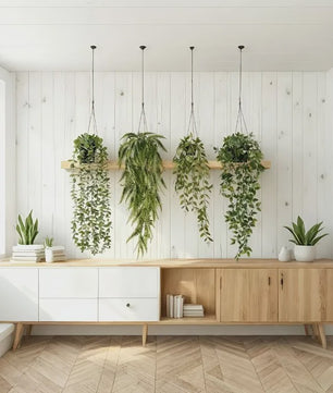 4x Kunst Hangplanten - Faux Eucalyptus & Klimop - UV-Bestendig Plastic voor Buiten & Binnen Decoratie