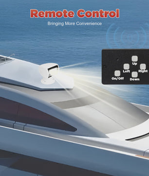 Waterdichte Marine Zoeklicht met Afstandsbediening - 12V 100W, 360° Draaibaar, Wit