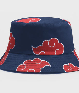 Unieke Bucket Hat met Japanse Wolk Print - Zonbescherming en Stijl