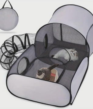 Opvouwbare Katten Tunneltent Speelpen - Ademend Polyester voor Binnen & Buiten