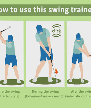 Intrekbare Golf Swing Trainer met Klik Feedback - Verbeter uw Slag