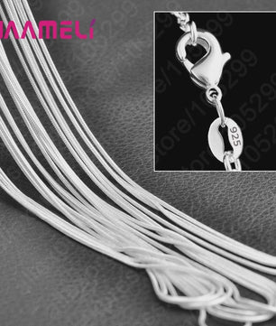10x 925 Sterling Zilveren Collier Kettingen Set - 40-76 cm - Met Karabijnsluiting