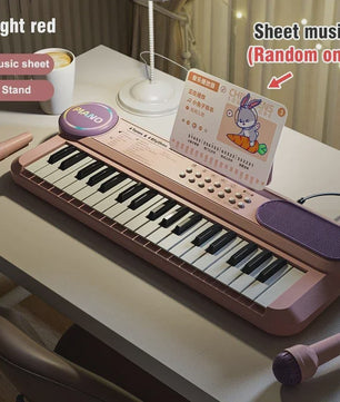 Kids Electric Piano 37 Baby Keyboard with Microphone Singing Songs Development Educational Toy Musical Instrument Games Children