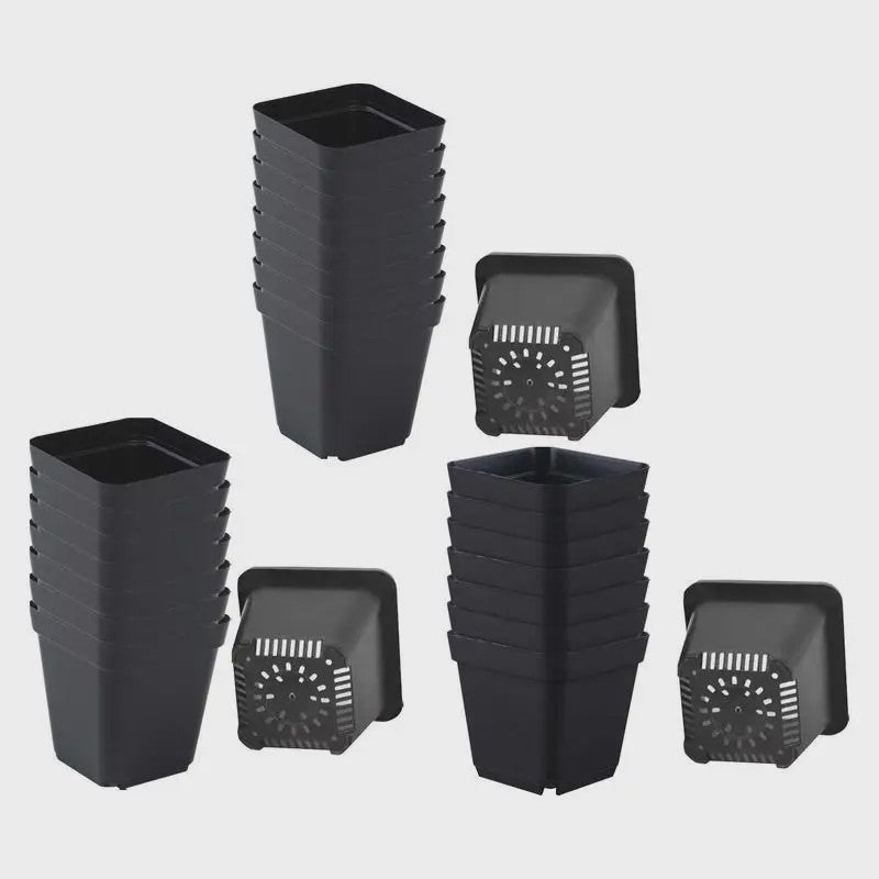 50 Stuks Vierkante Plastic Kweekpotjes voor Zaailingen en Planten