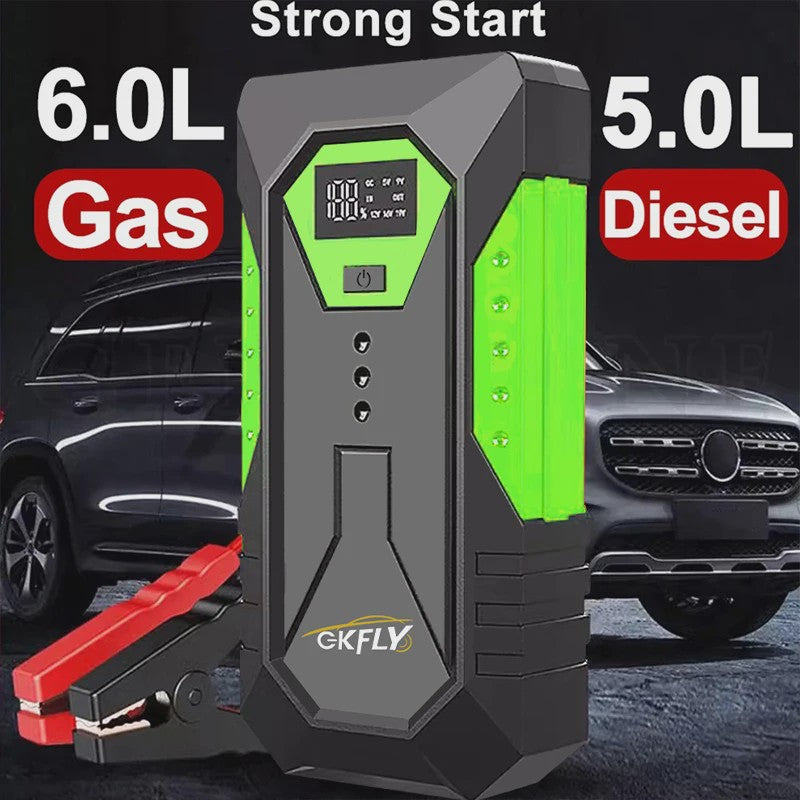 GKFLY 3000A/4000A Krachtige Jump Starter & Powerbank - Start Benzine (6.0L) & Diesel (5.0L)
