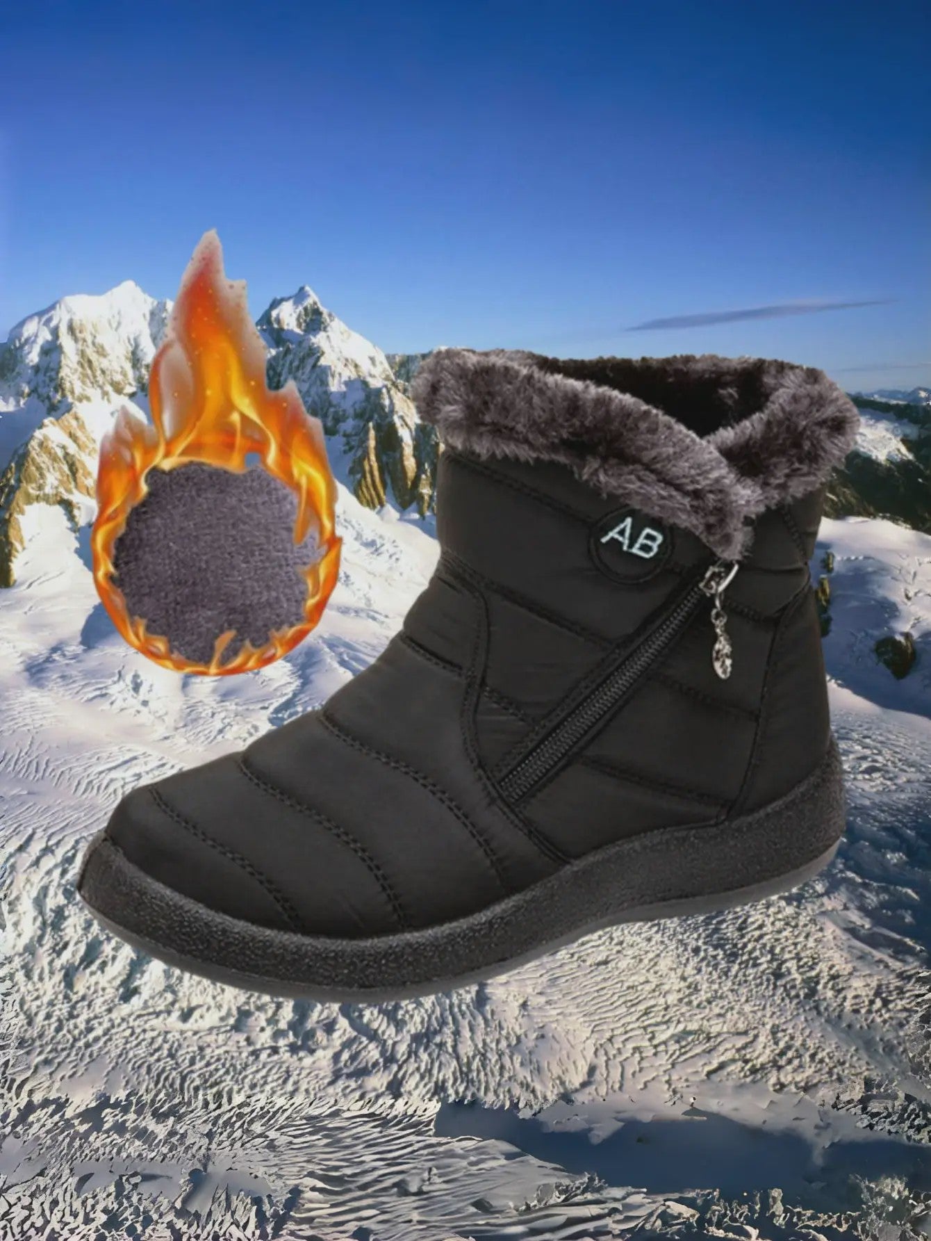 Dames Winter Snowboots: Warme Faux Fur Voering, Waterdicht & Comfortabel voor Koude Dagen