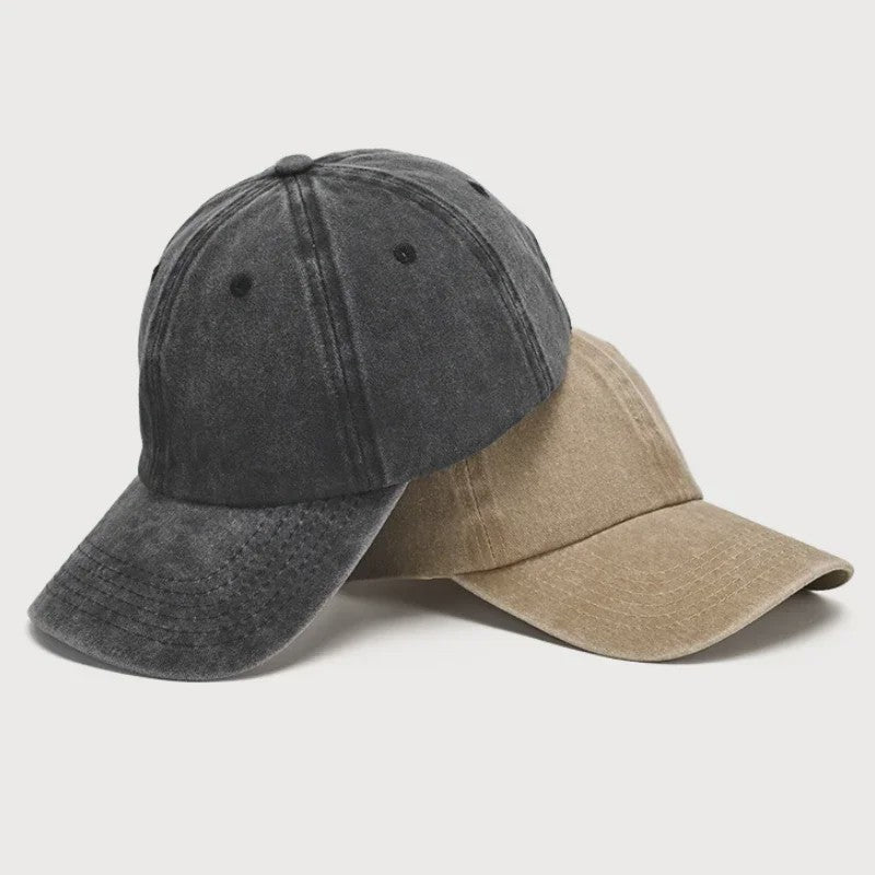 Vintage Washed Denim Baseball Cap - Unisex Snapback voor Heren & Dames