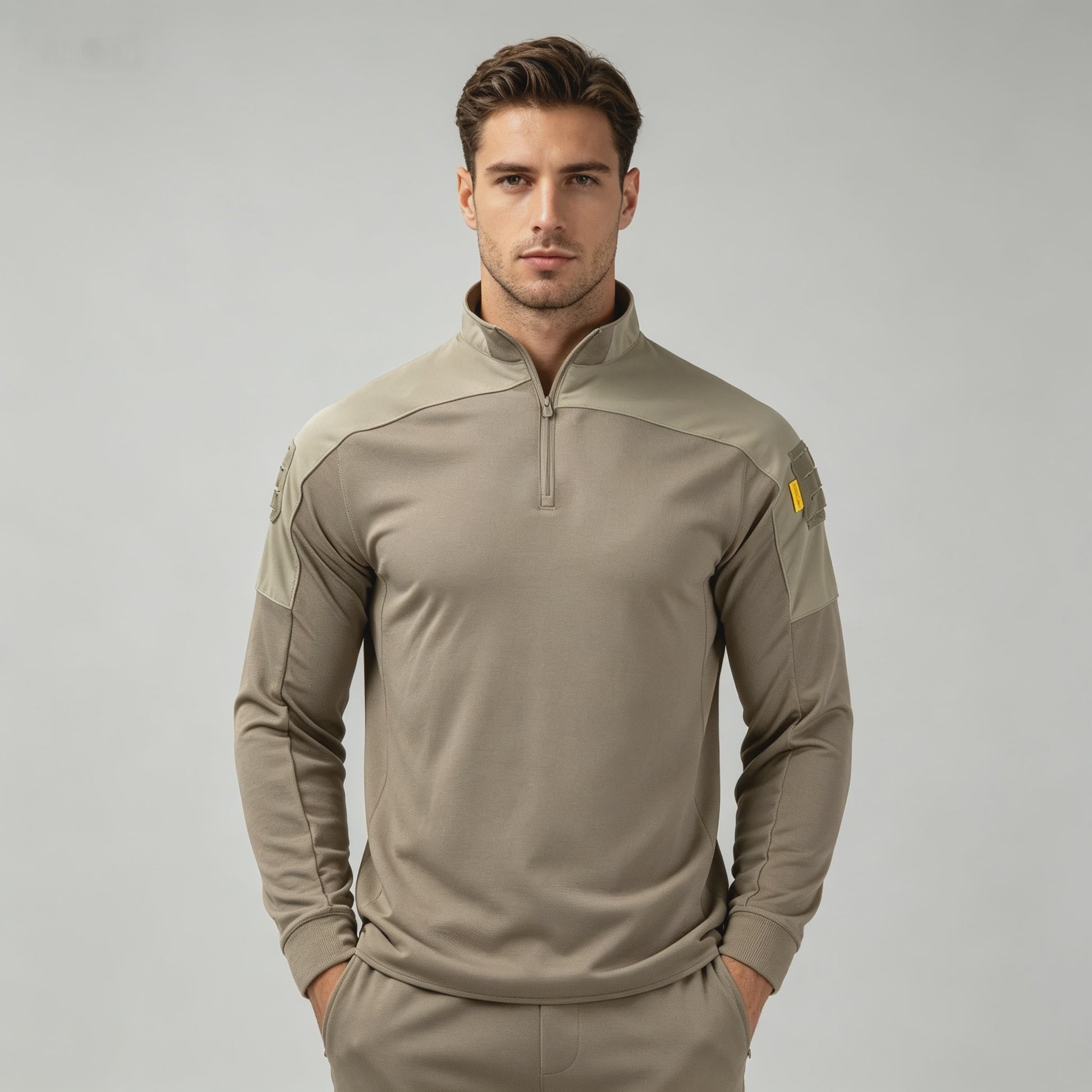 Tactisch Outdoor Shirt met Halve Rits en Ademende Stof - Militair & Jacht