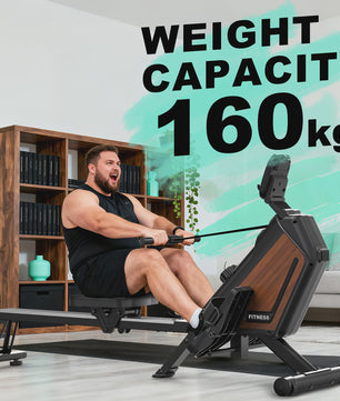 Inklapbare Roeitrainer MettleMatic: 16 Niveaus Magnetische Weerstand & LCD Monitor voor Thuis Cardio