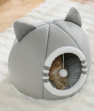 Knus Kattenmandje met Zachte Mat - Een Veilig Nest voor Jouw Kat