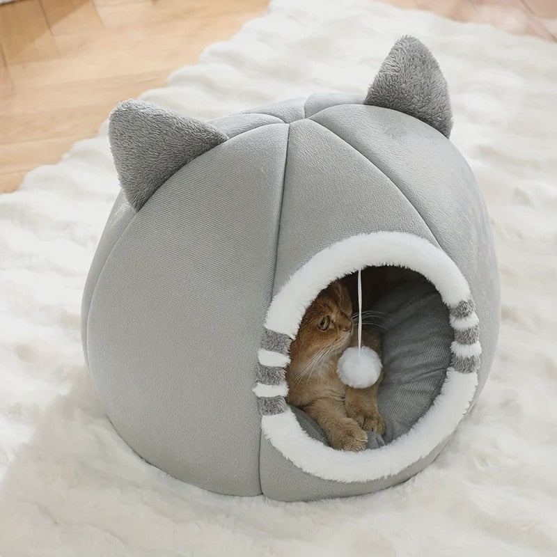 Knus Kattenmandje met Zachte Mat - Een Veilig Nest voor Jouw Kat