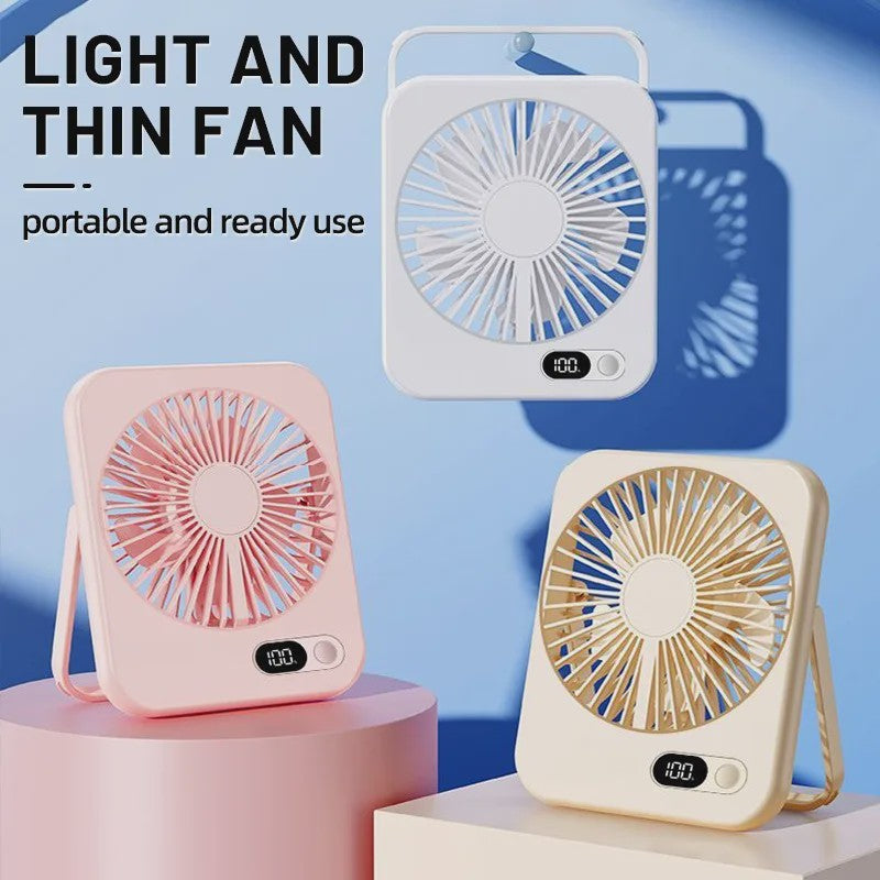 Mini Draagbare USB Ventilator met Powerbank Functie - Koeling voor Onderweg & Bureau