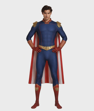 Homelander Cosplay Kostuum - The Boys Superheld Jumpsuit voor Halloween & Feesten