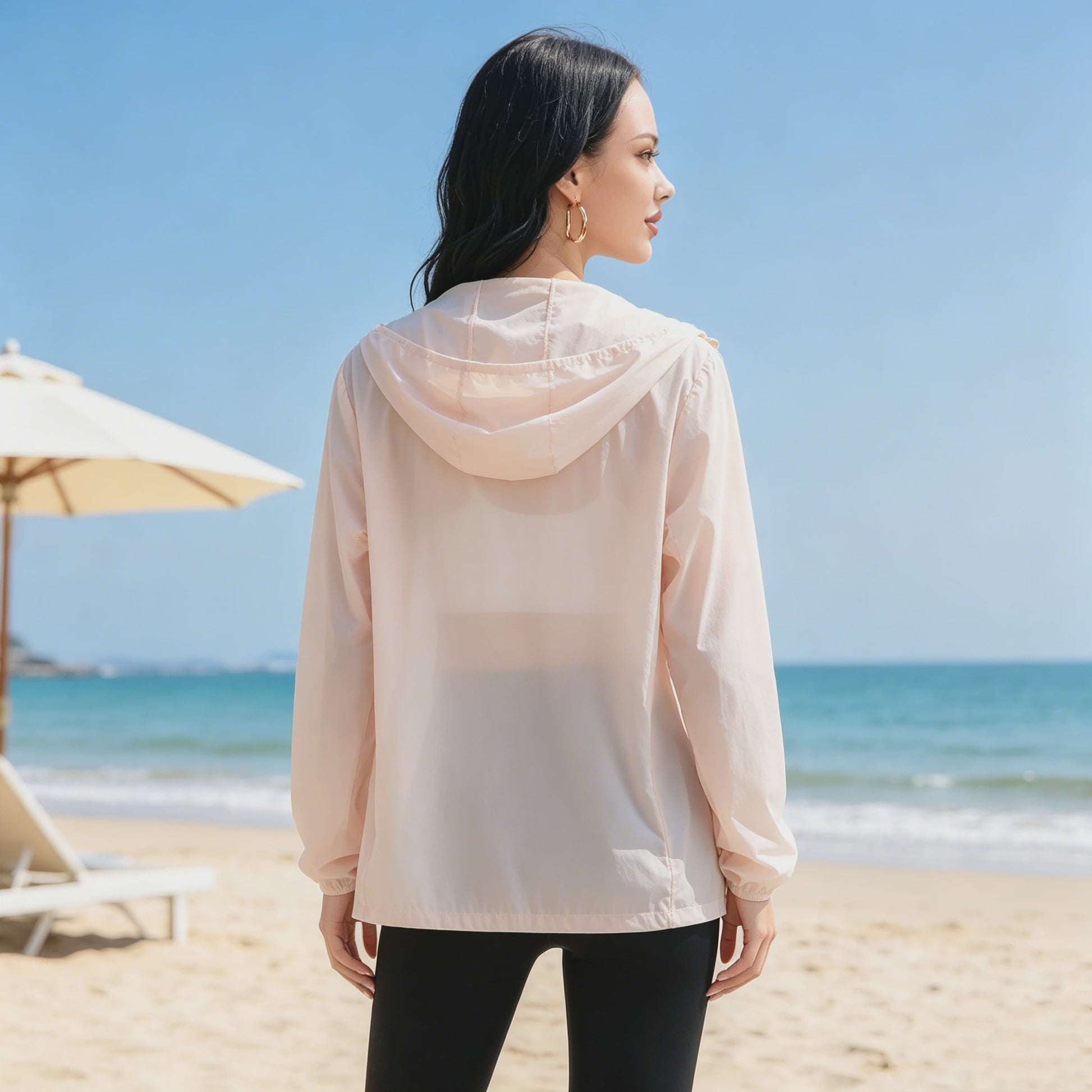 Dames UV Bescherming Jas met Capuchon - Ultralicht & Sneldrogend Windjack