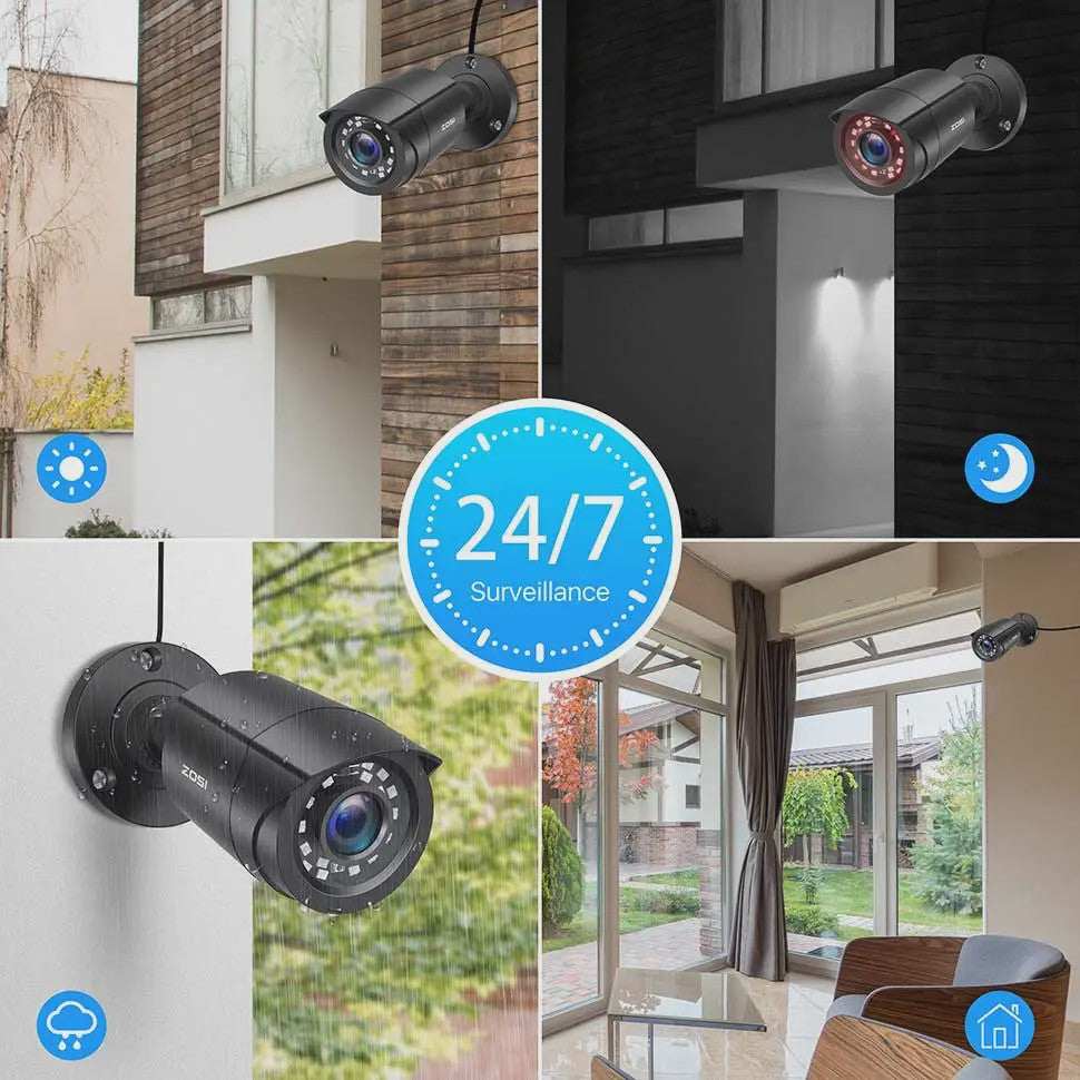 ZOSI 1080p HD Beveiligingscamera Buiten/Binnen - 4-in-1 TVI/CVI/AHD/CVBS