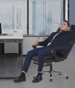 Ergonomische Directiestoel met Voetensteun - PU Leer - Verstelbaar