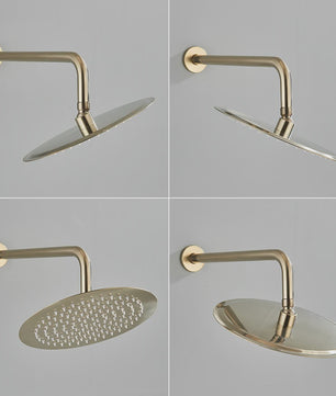 Ingebouwde Douchekraan Geborsteld Goud - Wandmontage met Regendouchekop en Handdouche