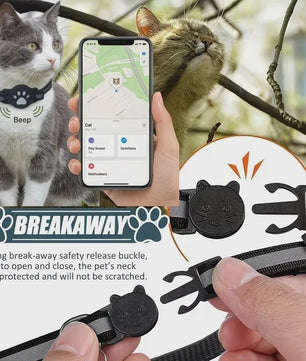 GPS Tracker Halsband voor Katten & Honden - Vind Je Huisdier Makkelijk Terug met Apple Find My Compatibiliteit