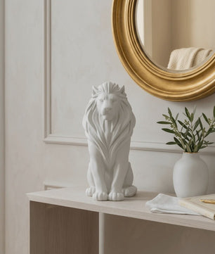 Luxe Leeuw Beeldje - 10cm - Scandinavische Stijl - Desktop Decoratie