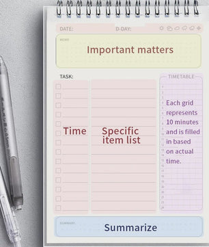 A5 Spiral Agenda & Planner - 160 Pagina's Dagelijkse Planning & To-Do Lijst