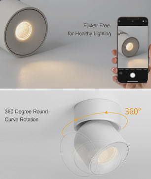 Aisilan LED Plafondspot Draaibaar & Kantelbaar - Oppervlakte Montage - 220V/110V