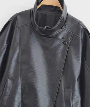 Zwarte Dames Faux Leren Jas - Stijlvolle Motorjas voor Herfst & Mode