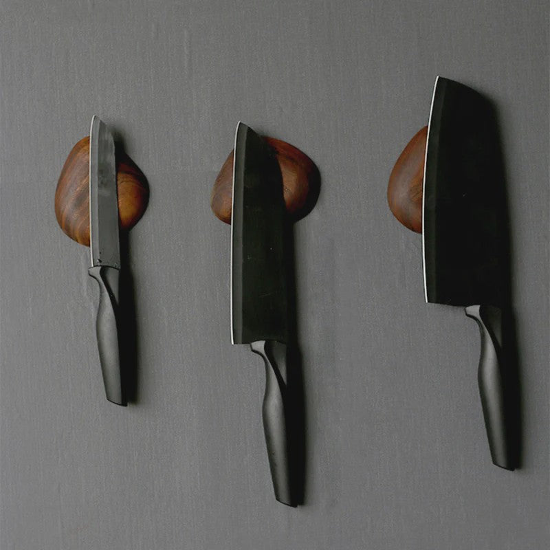 Magnetische Messenhouder Hout - Wandmontage, Keuken Organizer