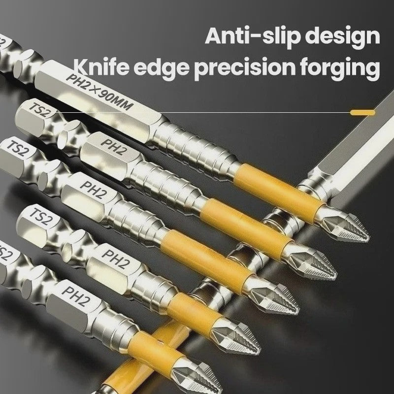 PH2 Magnetische Schroefbit Set - Anti-slip & Hoge Hardheid - Diverse Lengtes (25-150mm) - S2 Staal